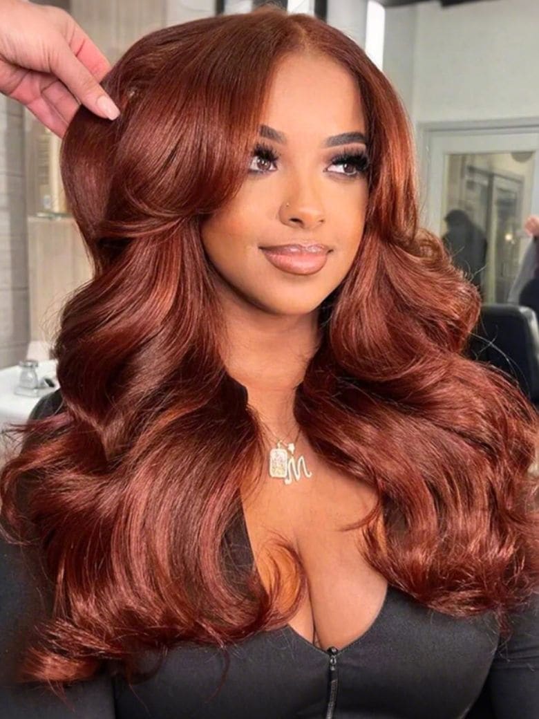 Nadula 7x5 And 13x4 Reddish Brown Body Wave Wig Pre