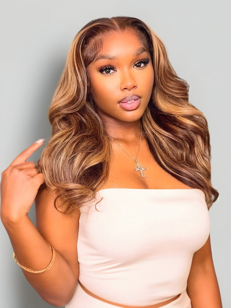 Nadula 13x4 Pre-everthing Lace Front Honey Blonde Body Wave Real