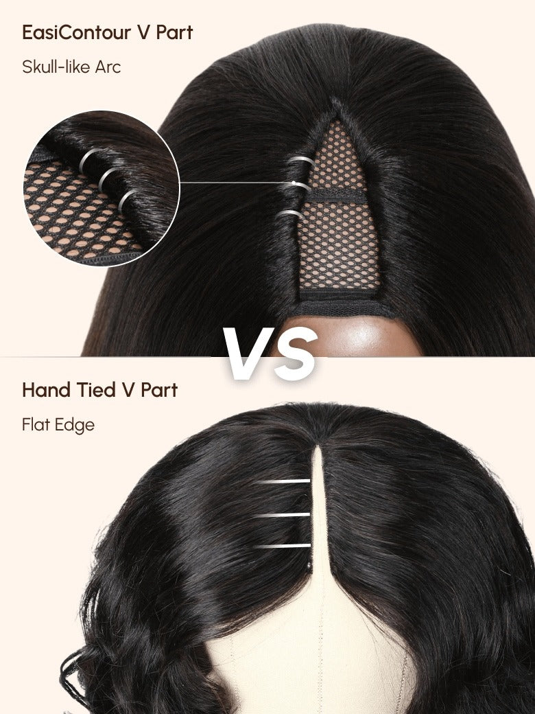 Nadula New V Part Kinky Curly Wig Tied & EasiContour