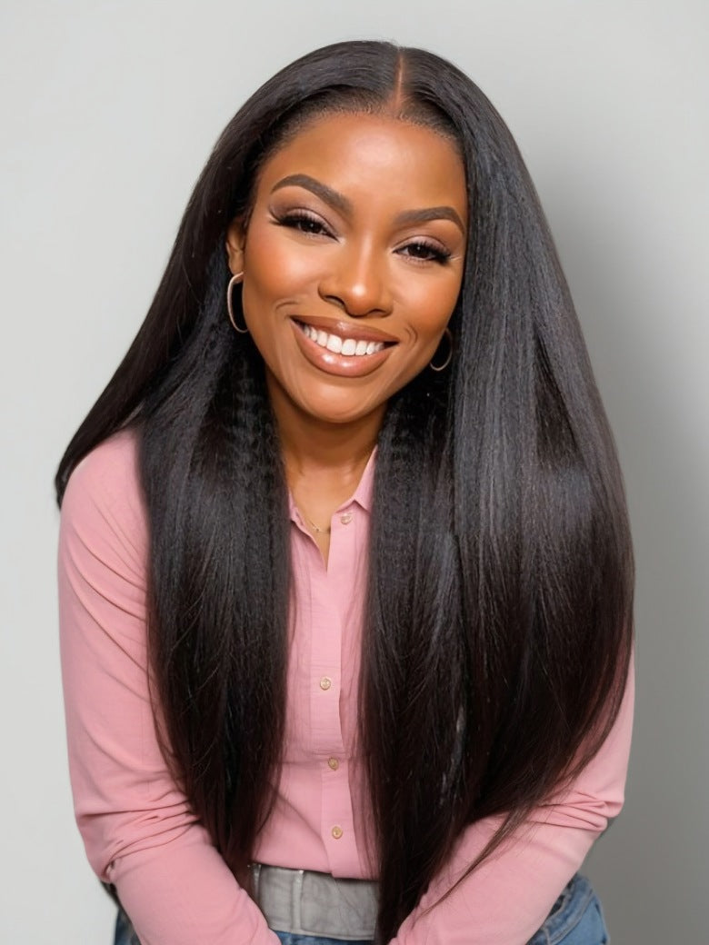 Nadula New U Part Kinky Straight Wig Natural Black Color