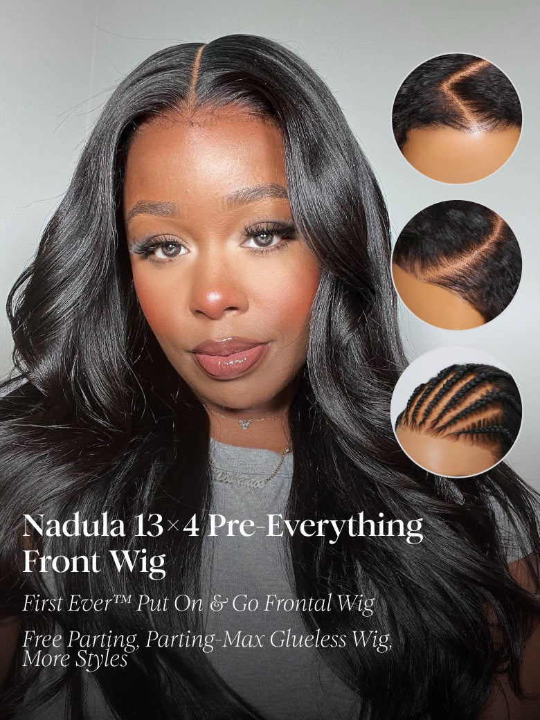 Nadula 13x4 Pre everything Wig 2.0? Yaki Straight Lace Frontal