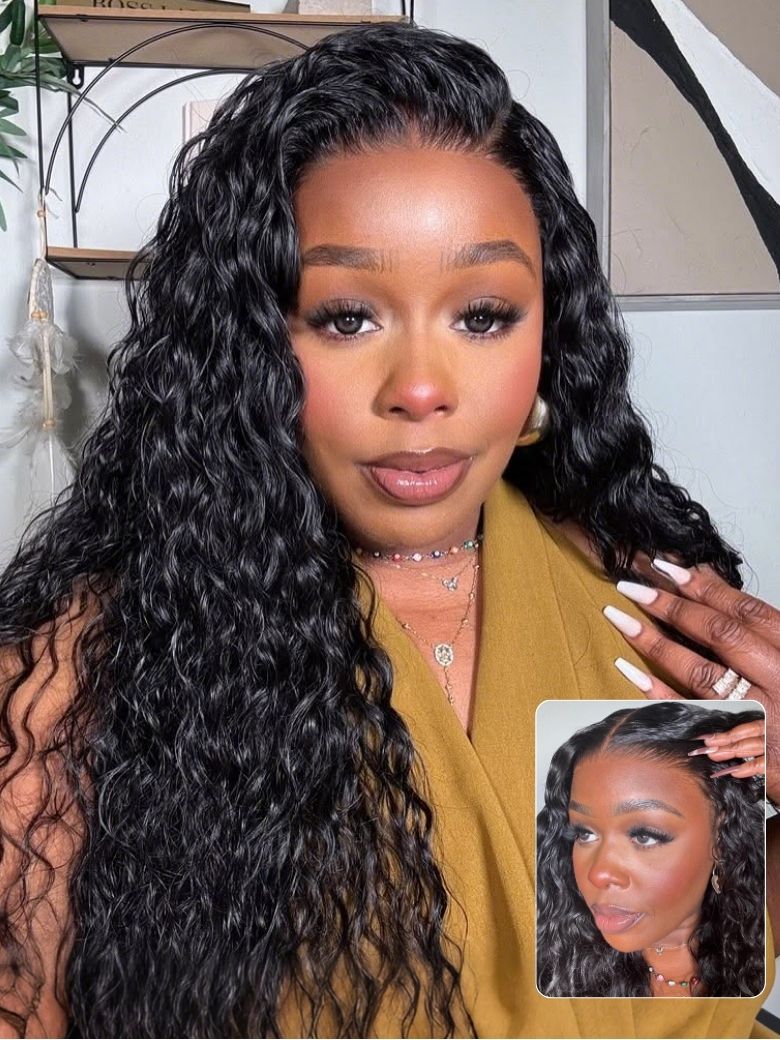 Nadula Water Wave 360 Lace Frontal Wig Pre-everything Transparent Lace