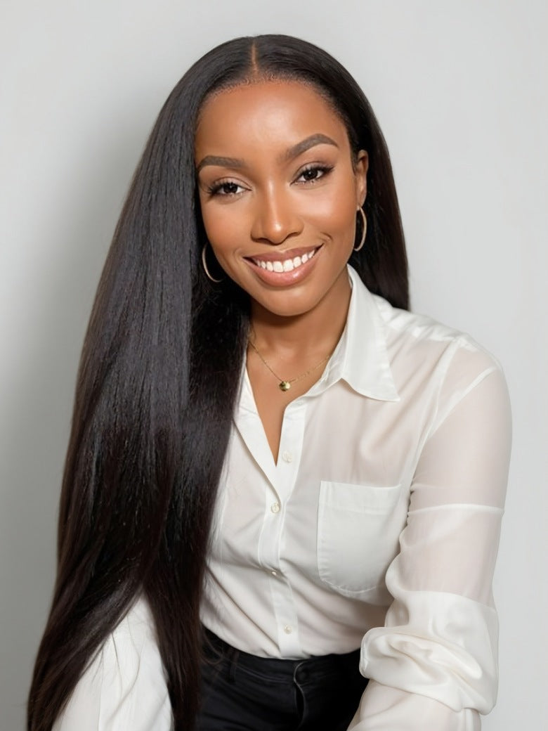 Nadula New U Part Kinky Straight Wig Natural Black Color