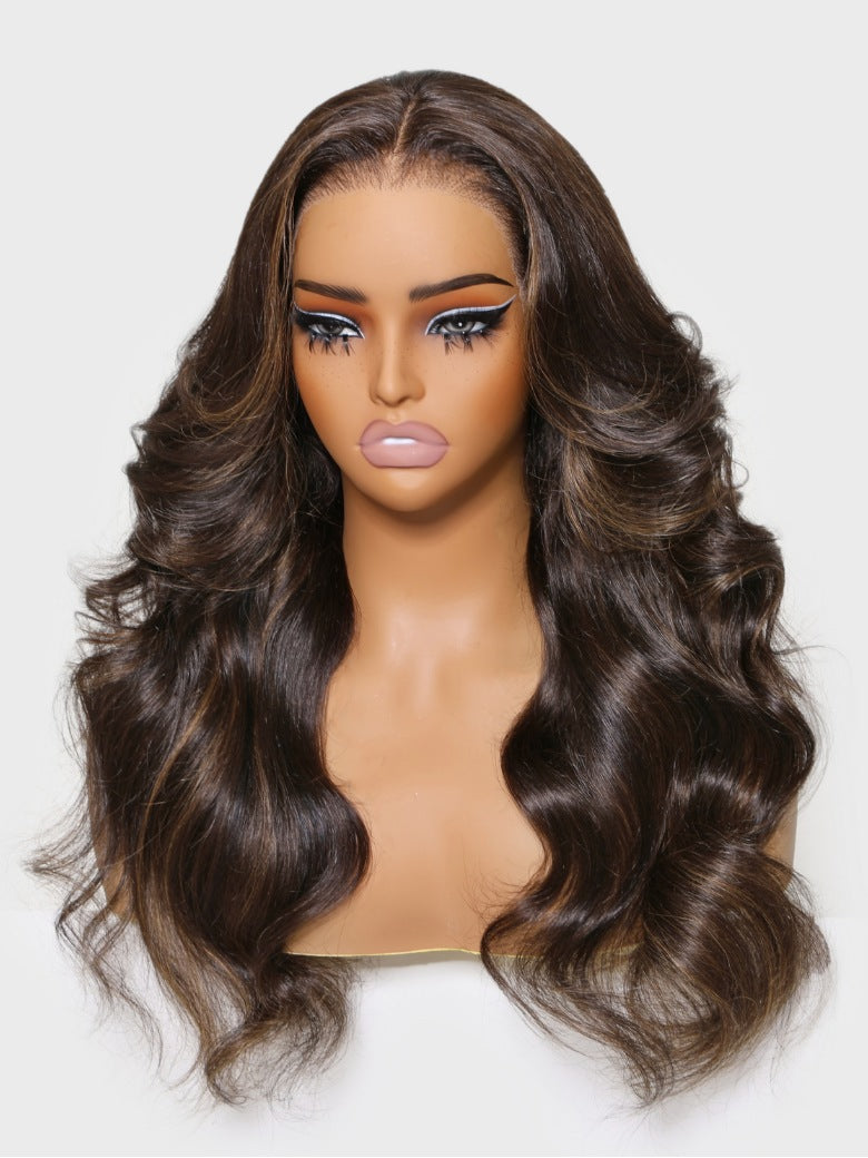 Nadula Mocha Brown Highlight Wig 13x4 Pre-everything Loose Body Wave