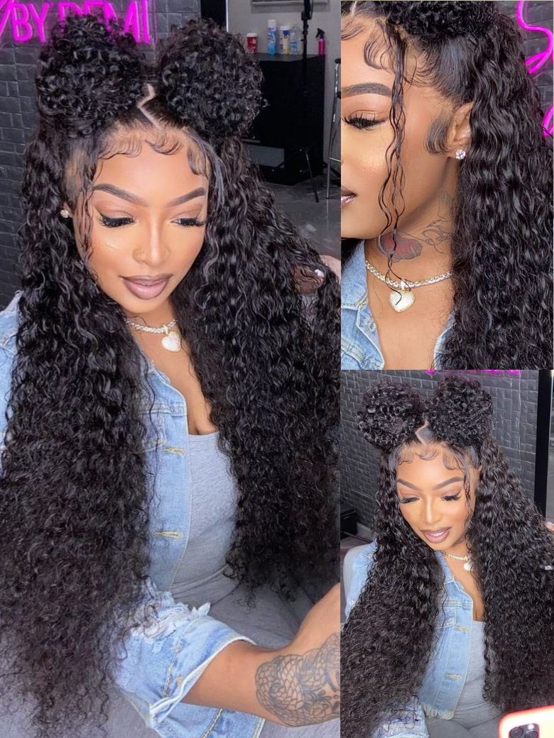 Nadula 7x5 and 13x4 Water Wave Drawstring? Wig Put on