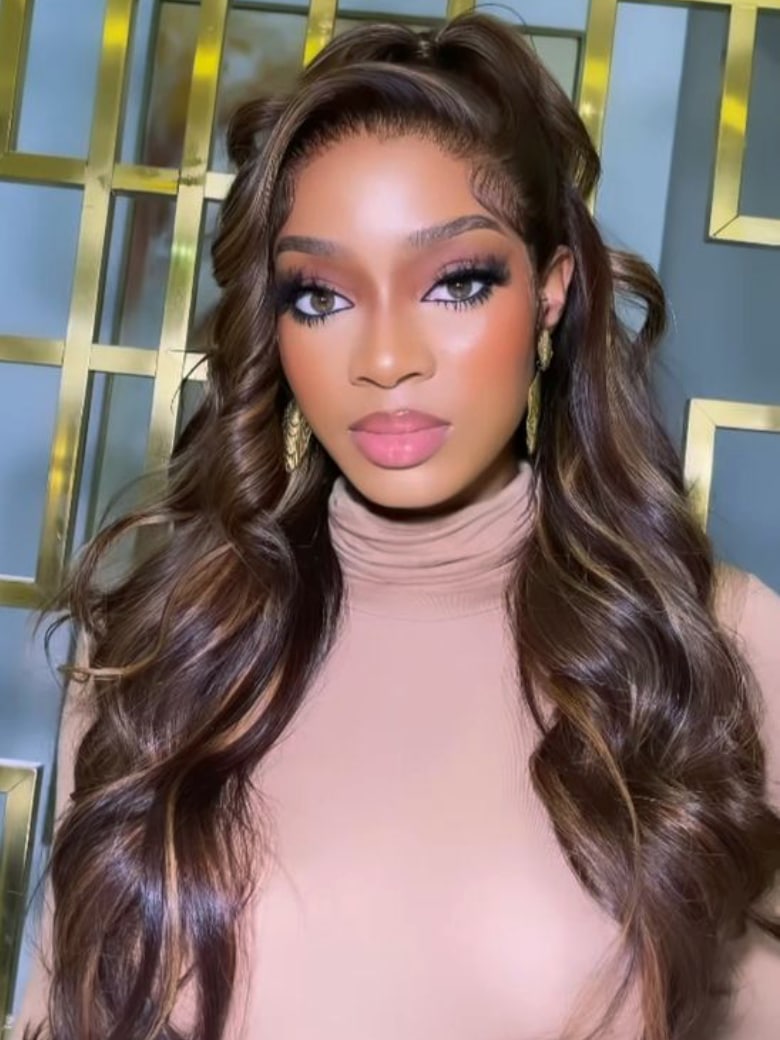 Nadula Mocha Brown Highlight Wig 13x4 Pre-everything Loose Body Wave