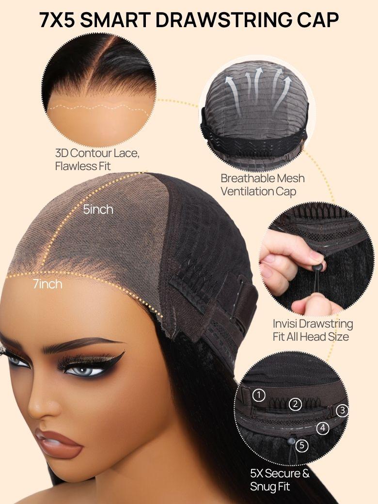 Nadula 7x5 Bye Bye Knots Kinky Curly Wig with Curly