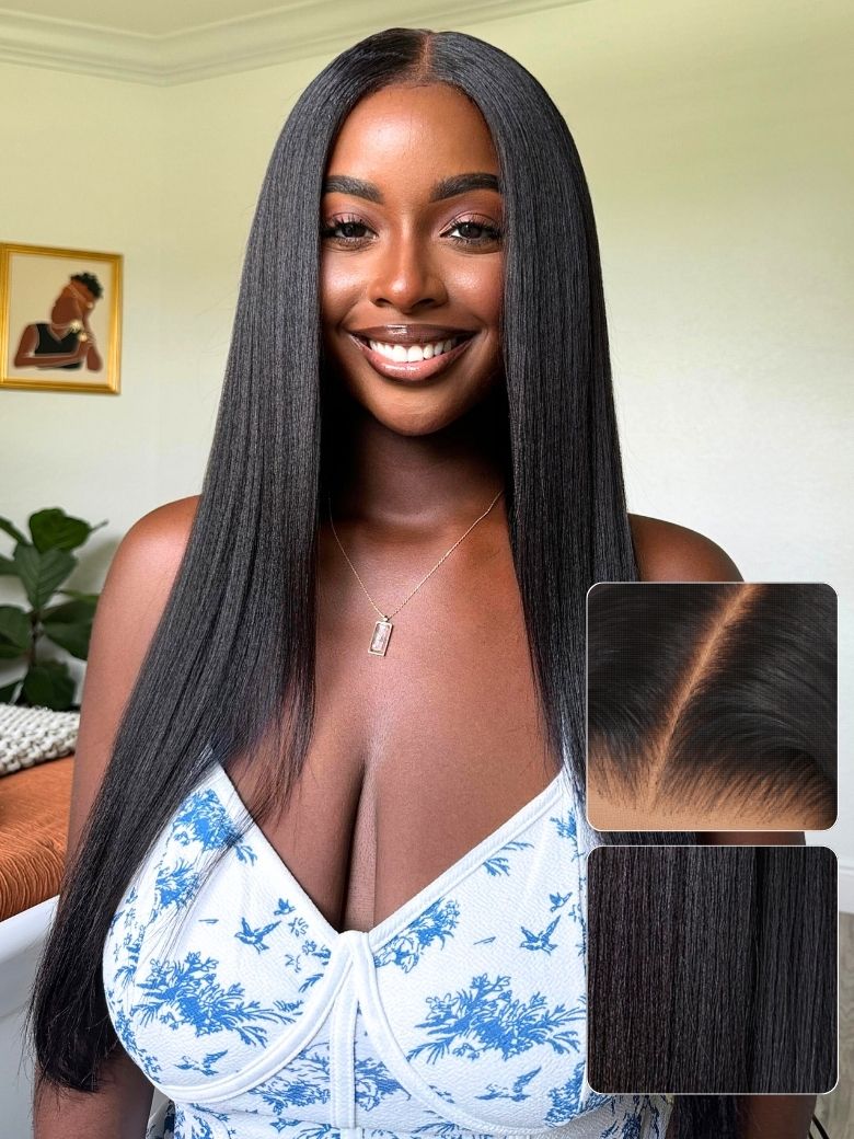 Nadula 13x4 Pre everything Wig 2.0? Yaki Straight Lace Frontal