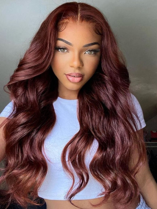 Nadula 7x5 And 13x4 Reddish Brown Body Wave Wig Pre