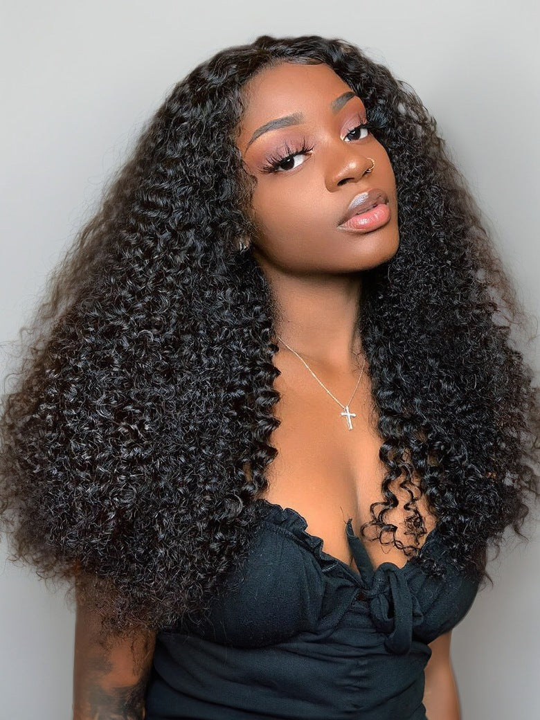 Nadula New V Part Kinky Curly Wig Tied & EasiContour