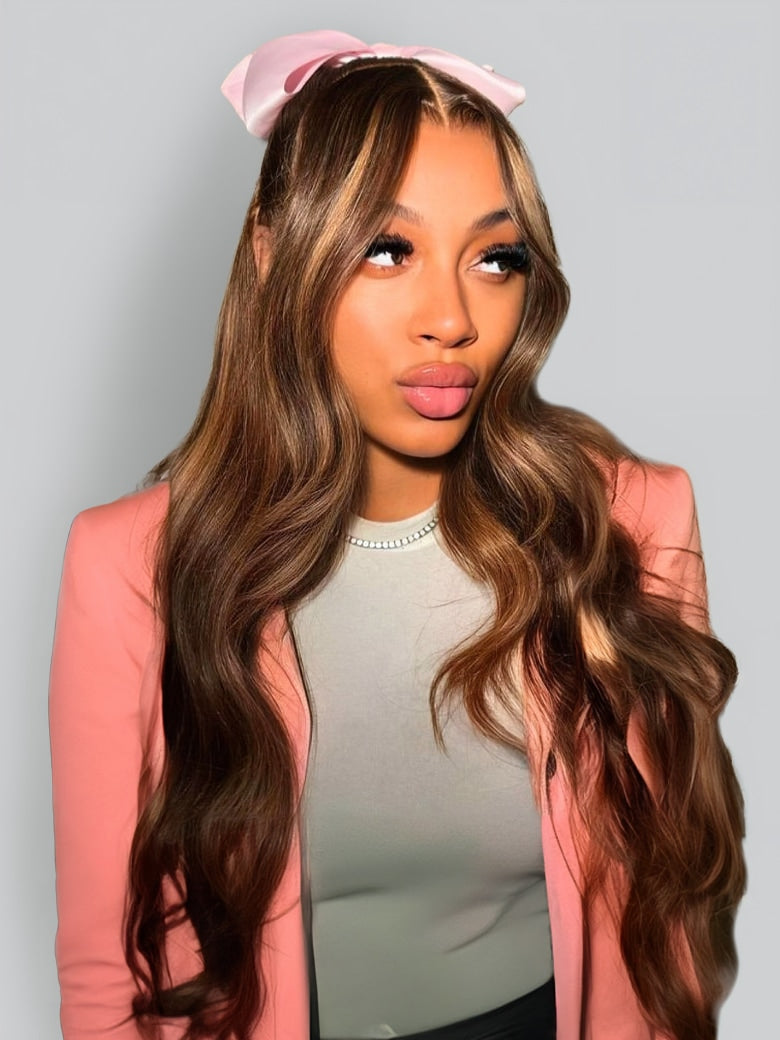 Nadula 13x4 Pre-everthing Lace Front Honey Blonde Body Wave Real