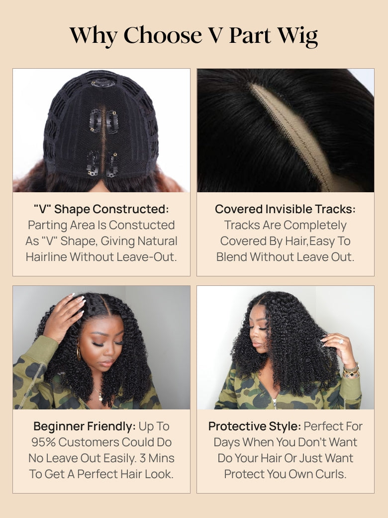 Nadula Highlight Balayage Body Wave Glueless V Part Wig 150%