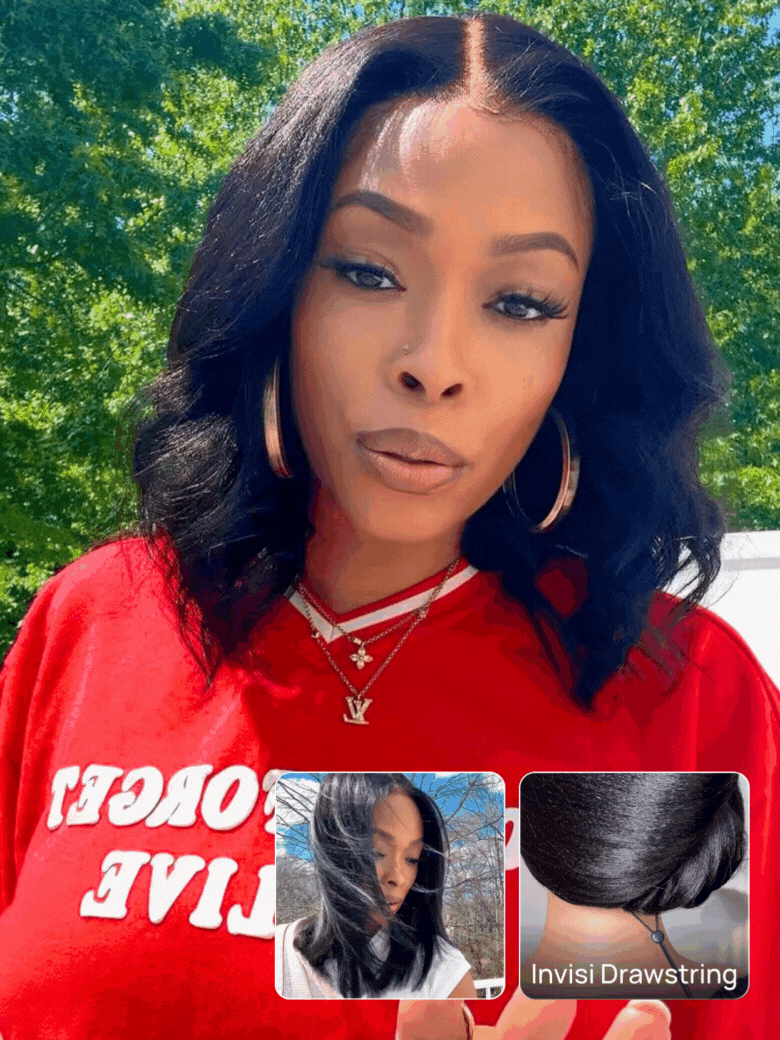 Nadula Bye Bye Knots Yaki Straight Bob Wig 7x5 Pre-Bleached