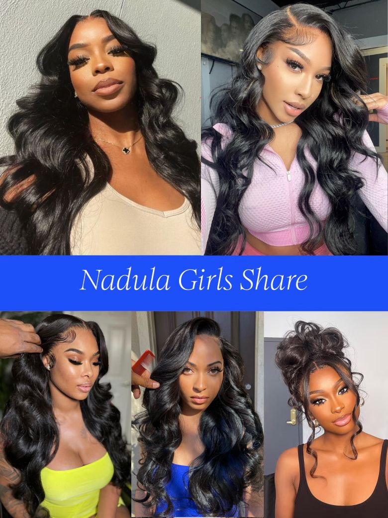 Nadula Pre everything? 13x4 Lace Frontal Fluffy Natural Loose Body Wave With Vintage Air Bangs Put on and Go Human Hair Wigs 3D Body Wave 13x4 And 13x6 Lace Front 5x5