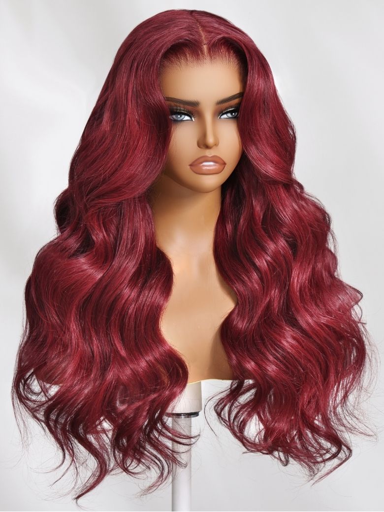Nadula 13x4 Burgundy Body Wave Lace Frontal Wig Pre everything