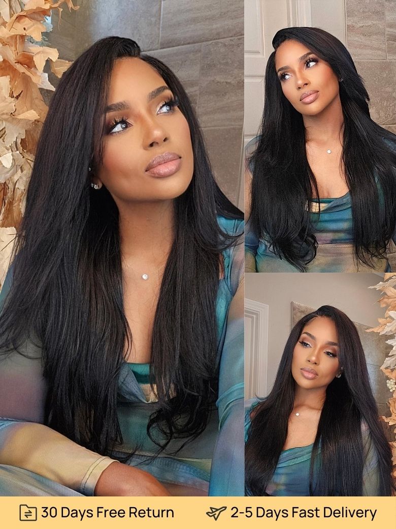 Nadula 13x4 Pre everything Wig 2.0? Yaki Straight Lace Frontal