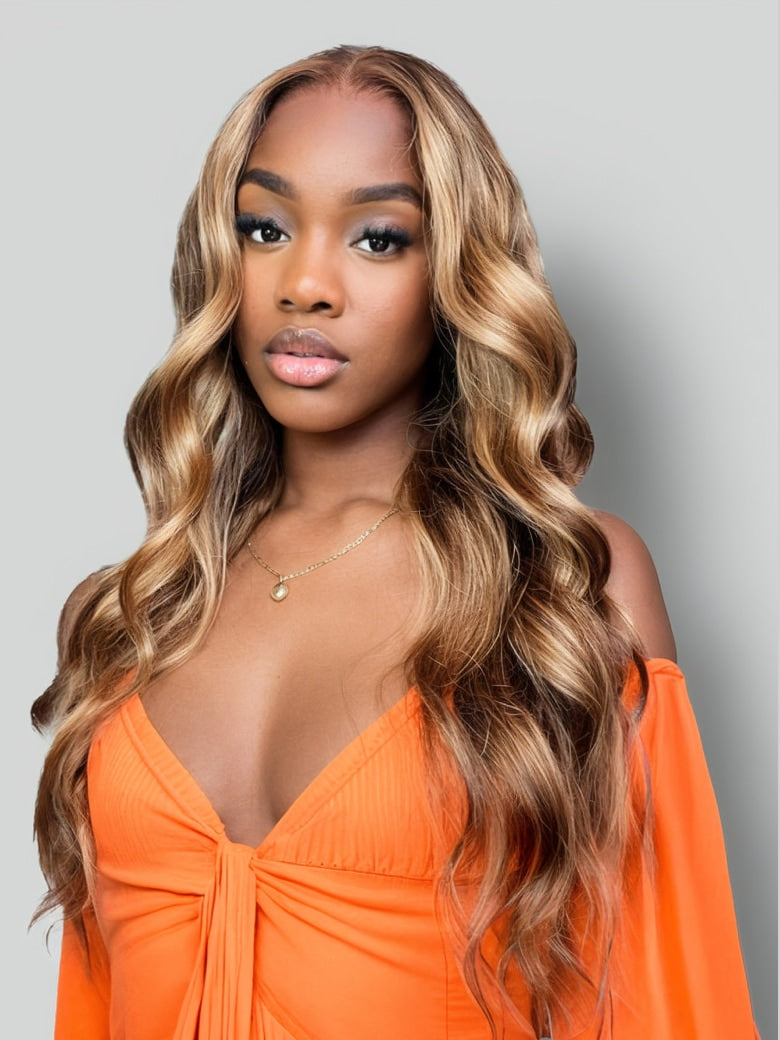 Nadula 13x4 Pre-everthing Lace Front Honey Blonde Body Wave Real