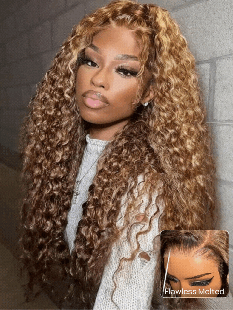 Nadula 13x4 Honey Blonde Highlights Warm Soft Wet & Wavy
