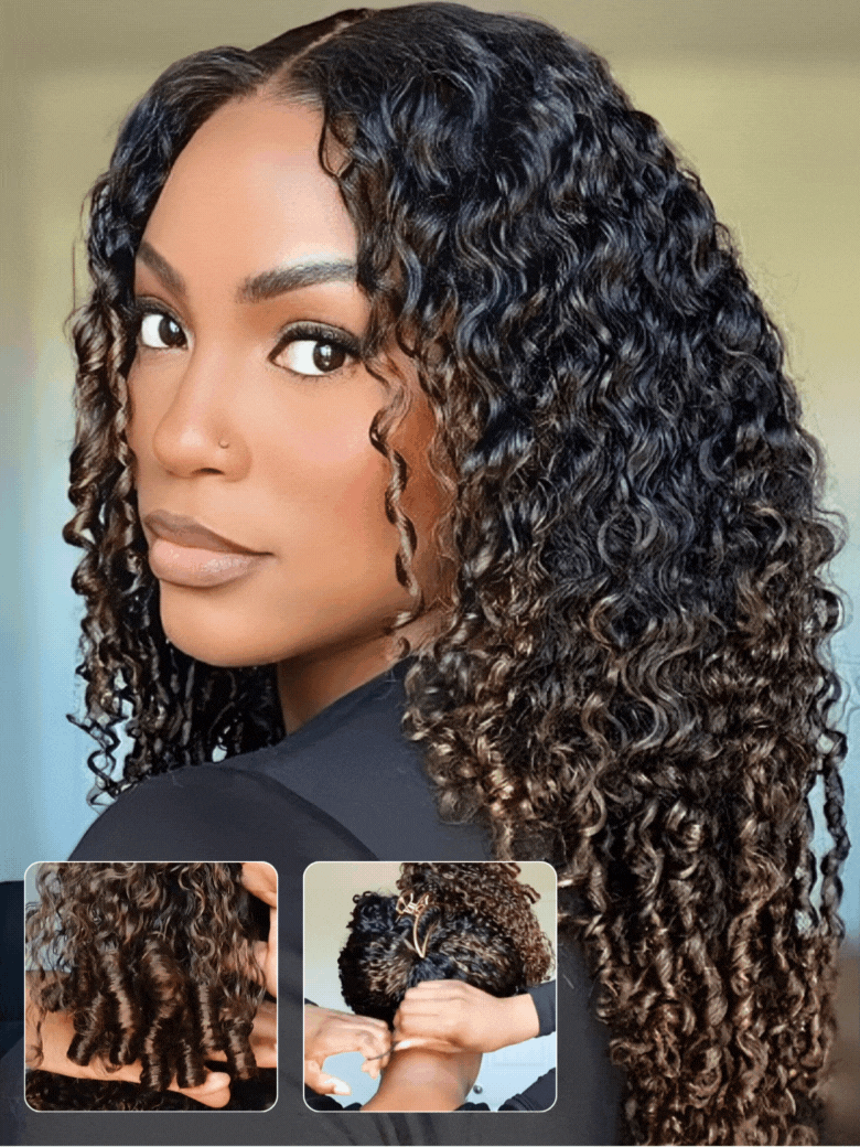 Nadula 7x5 Burmese Curly Glueless Wigs Elastic Drawstring Snug Fit