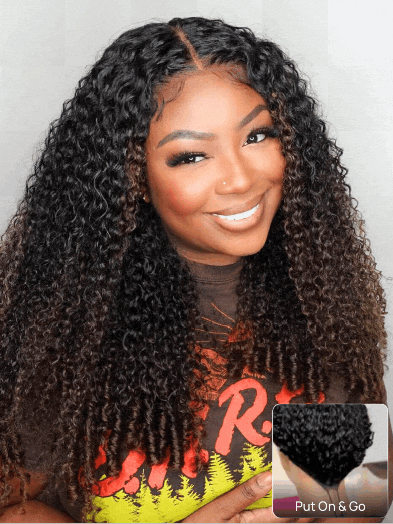 Nadula 7x5 Burmese Curly Glueless Wigs Elastic Drawstring Snug Fit