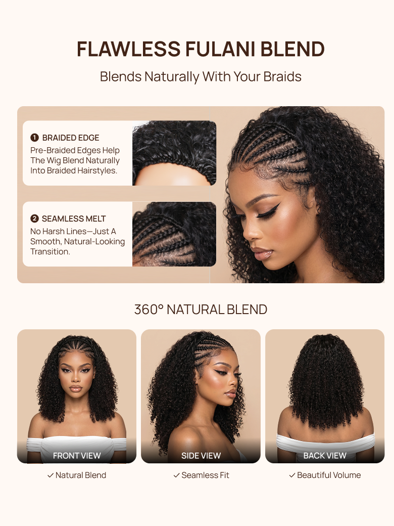 Nadula Water Wave 2-in-1 Swich Headband Wig 100% Human Hair
