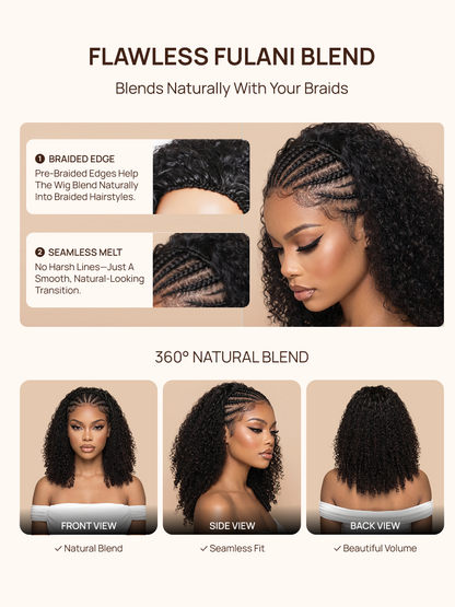 Nadula Water Wave 2-in-1 Swich Headband Wig 100% Human Hair
