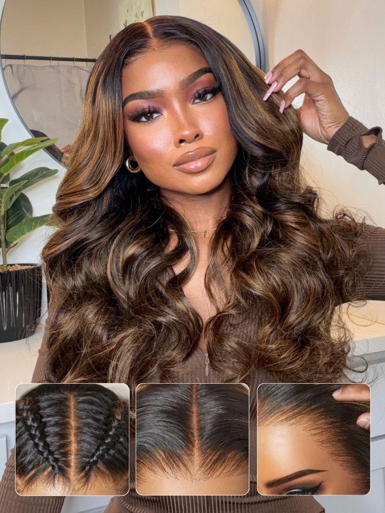 Nadula 7x5 And 13x4 Balayage Highlight Body Wave Lace Front