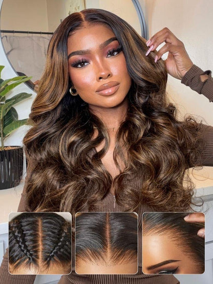 Nadula 7x5 And 13x4 Balayage Highlight Body Wave Lace Front