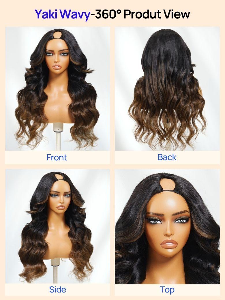 Nadula Lifesaver EasiContour™ V Part Curly and Yaki Straight Chestnut