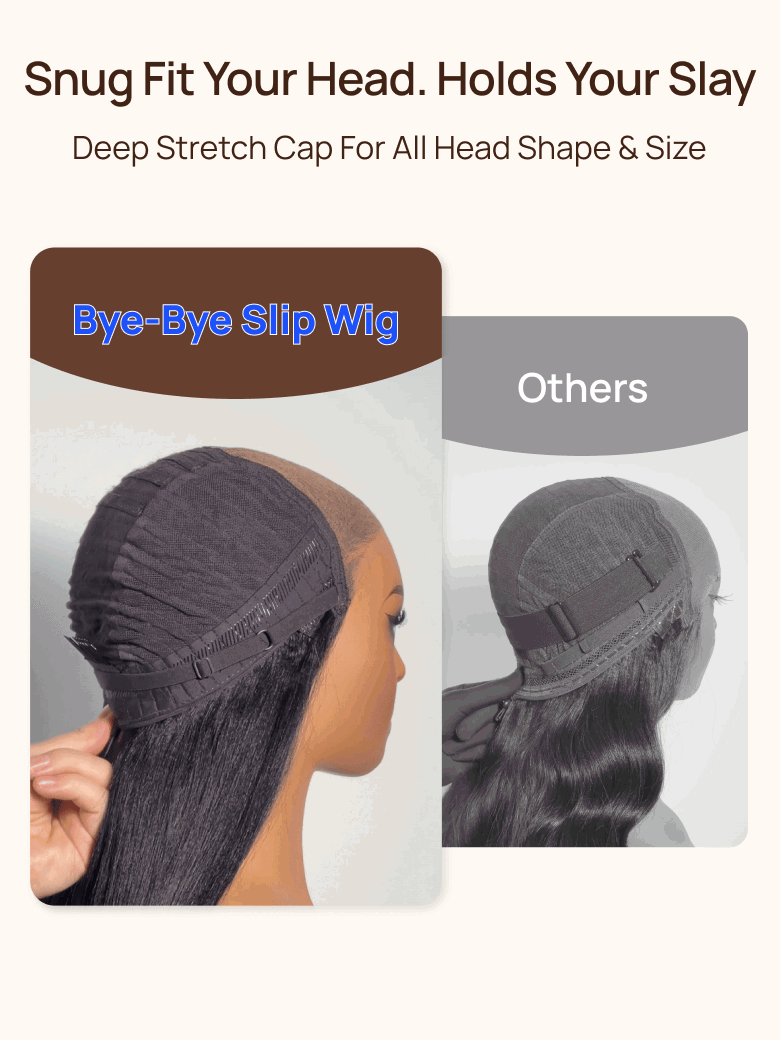 Nadula 7x5 No Slip Wig Golden Brown Highlight Wig Yaki Straight Lace Closure Glueless Human Wig with Drawstring