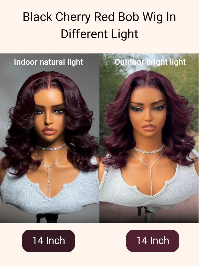 Nadula 7x5 No Slip Wig Black Cherry Red Bob Wig