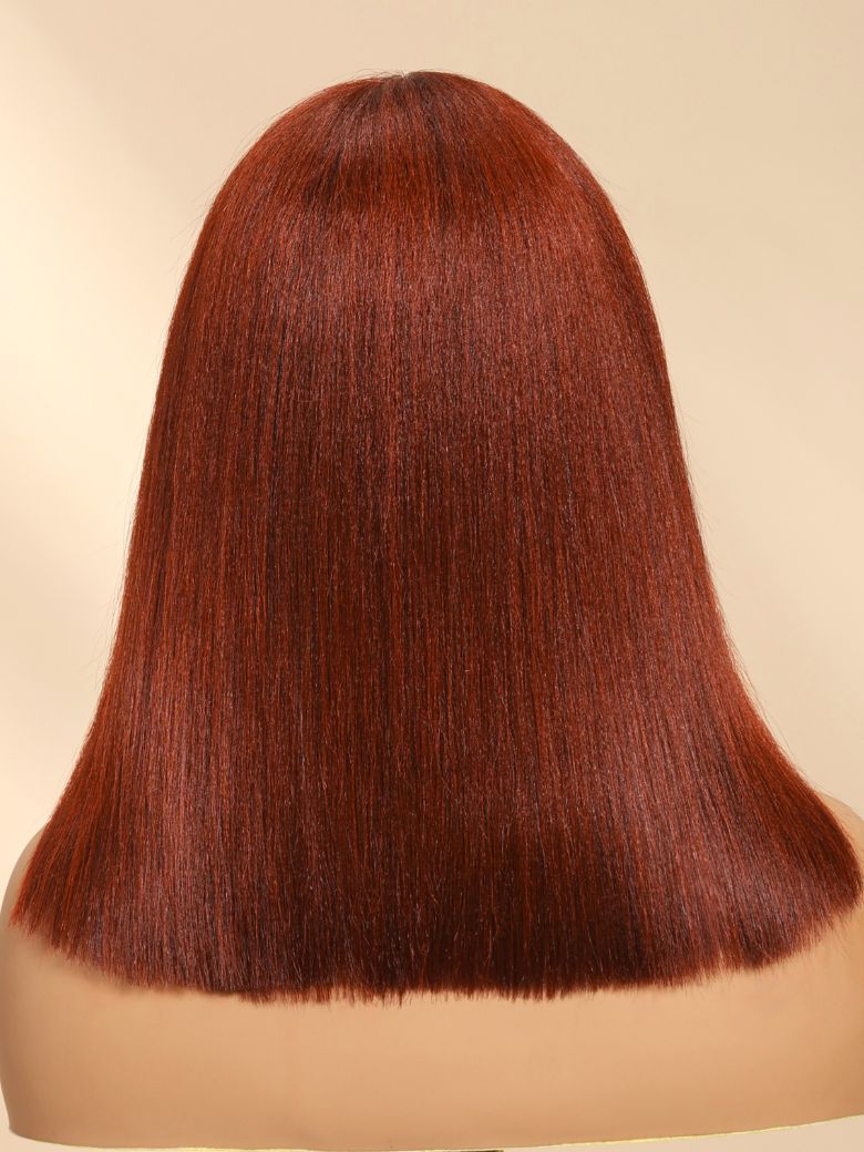 Nadula Bye Bye Knots Yaki Straight Bob Wig Reddish Brown