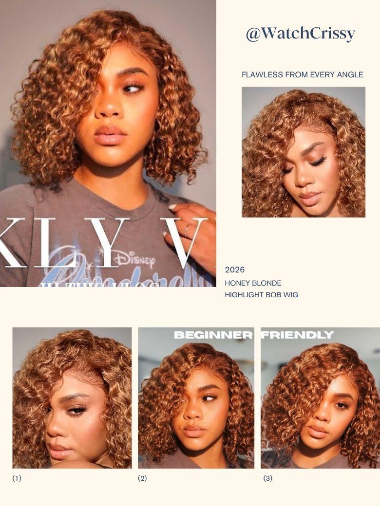 Nadula 7x5 No Slip Wig Brown With Honey Blonde Highlights