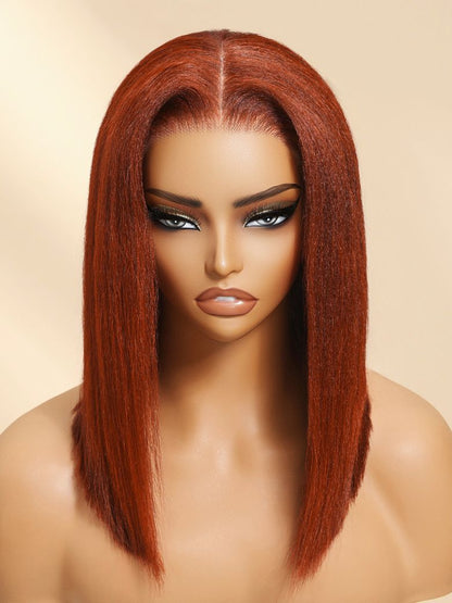 Nadula Bye Bye Knots Yaki Straight Bob Wig Reddish Brown