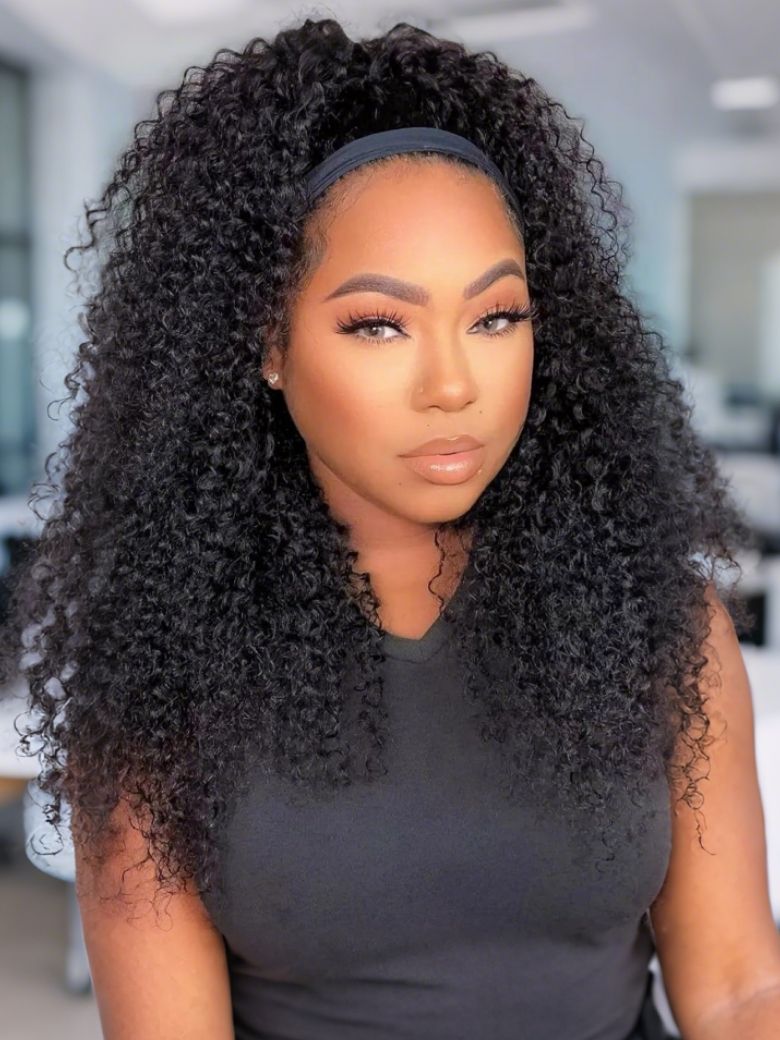 Nadula Afro Curly Blend & Secure Half Wig Put On