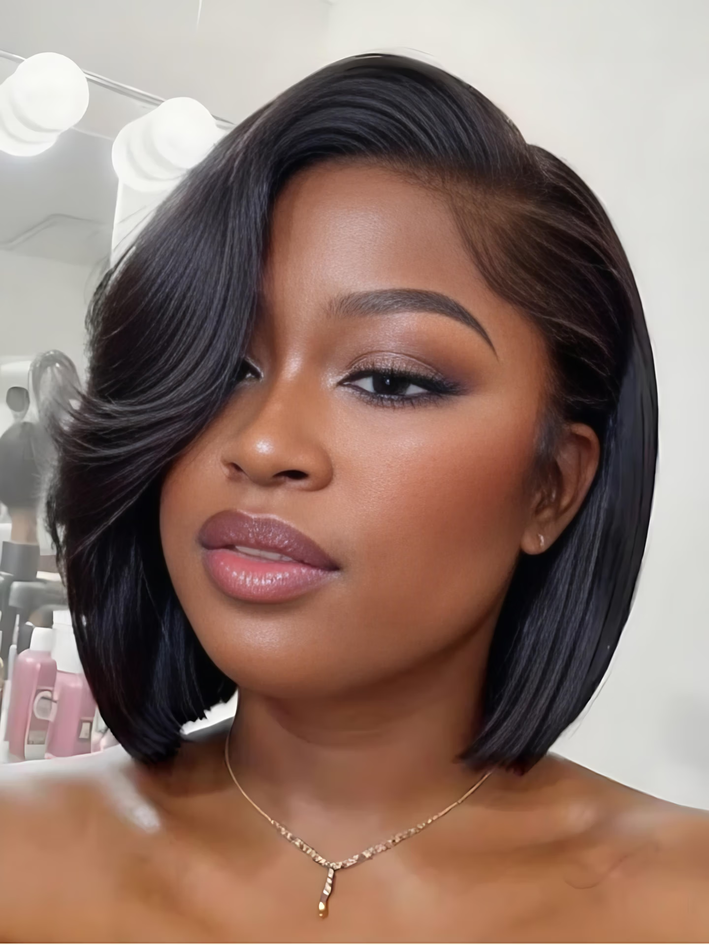 Nadula Bye Bye Knots Yaki Straight Bob Wig 7x5 Pre-Bleached