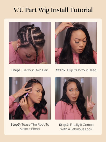 Nadula V-Part Yaki Straight And Kinky Straight Upgrade U Shape