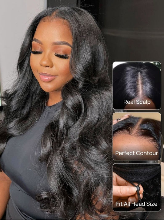 Nadula Beginner Friendly V Part Wig Body Wave Human Hair