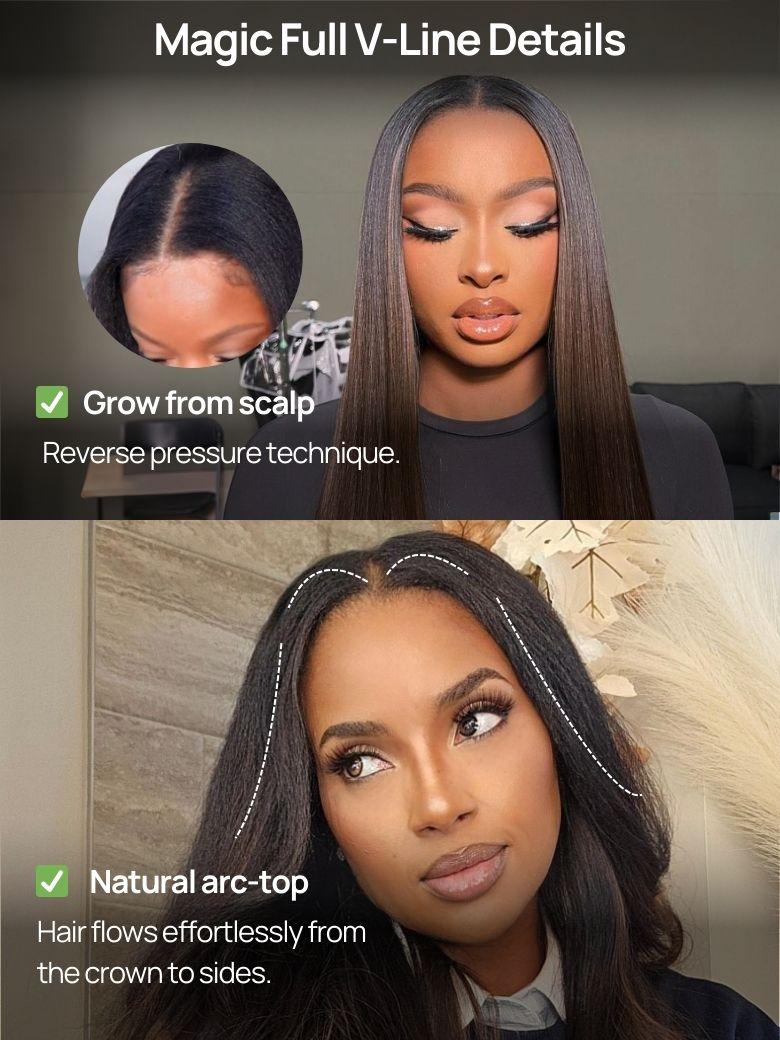 Nadula Lifesaver EasiContour™ V Part Yaki Straight Chestnut Brown Ombre