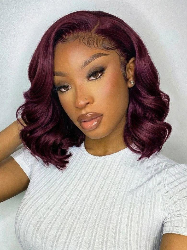 Nadula 7x5 No Slip Wig Black Cherry Red Bob Wig