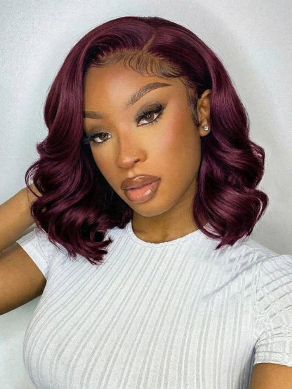 Nadula 7x5 No Slip Wig Black Cherry Red Bob Wig