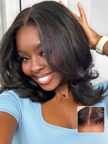 Pre everything Wig 2.0™| Nadula 13x4 Yaki Bob Real Ear
