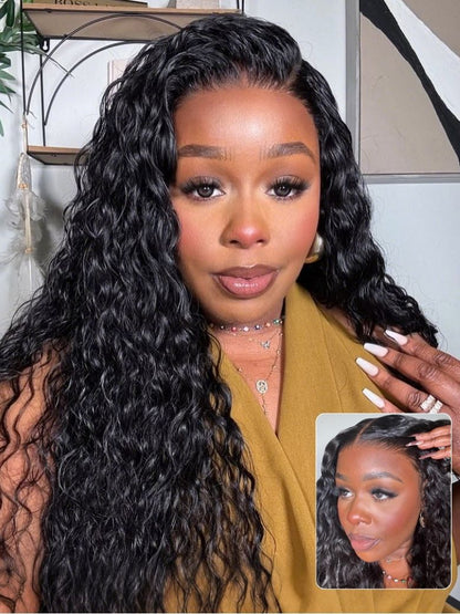 Nadula Water Wave 360 Lace Frontal Wig Pre-everything Transparent Lace