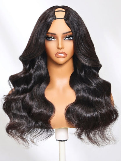 Nadula 3D Body Wave U Part Wig 150% Density Glueless