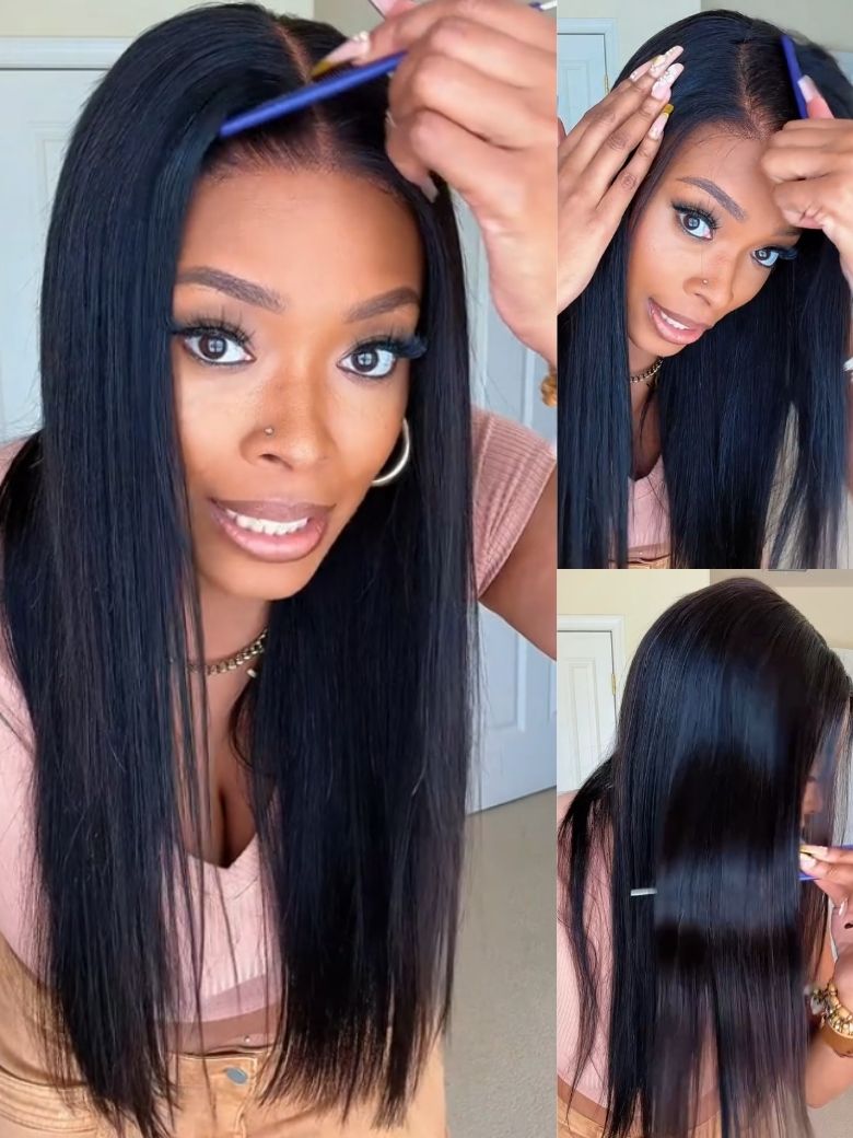 Nadula Bye Bye Knots Wig 2.0™ 7x5 and 13x4 Silky Straight Lace Front Wig Pre-Bleached Glueless Human Hair Wig