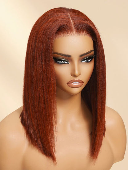Nadula Bye Bye Knots Yaki Straight Bob Wig Reddish Brown