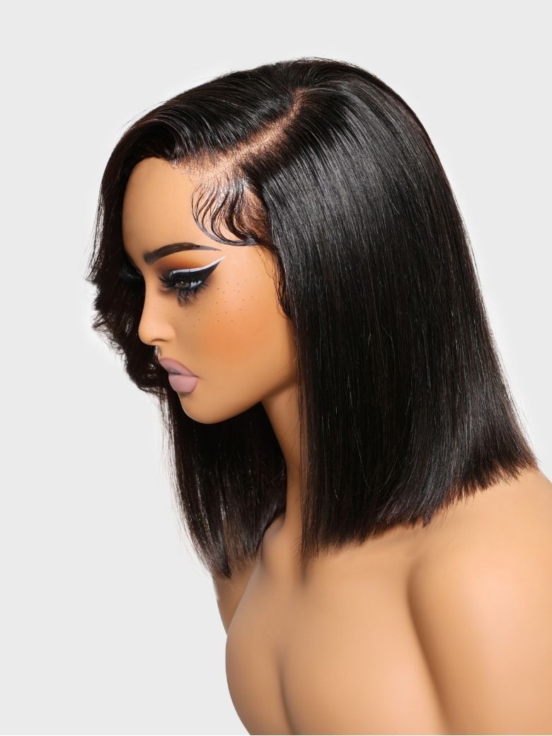 Nadula 4x4 Pre-cut Lace Closure Bob Wig Side Part 12inch