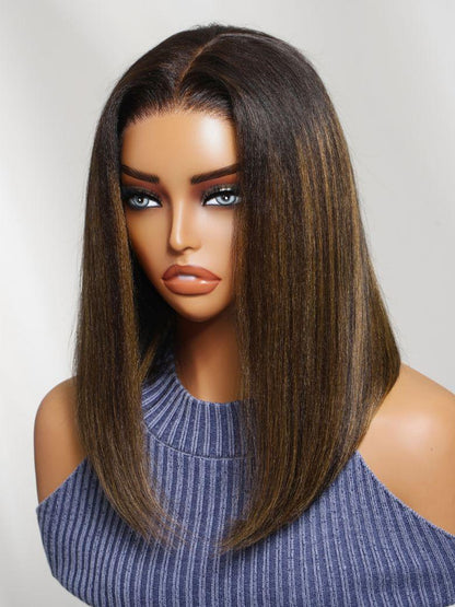 Nadula Bye Bye Knots Yaki Straight Bob Wig Chestnut Brown