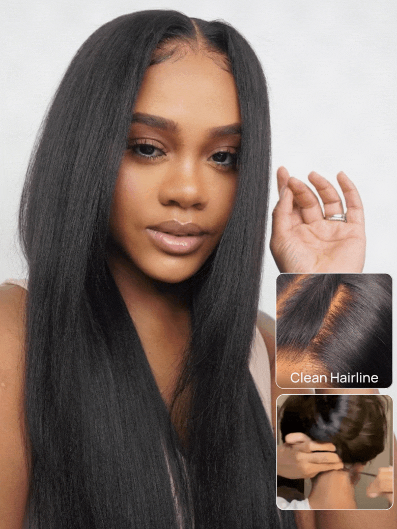 Nadula 7x5 Byebye Knots HD Lace Glueless Wig Natural Yaki