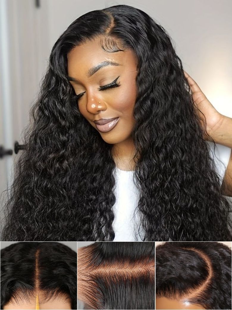 Nadula 7x5 and 13x4 Water Wave Drawstring? Wig Put on
